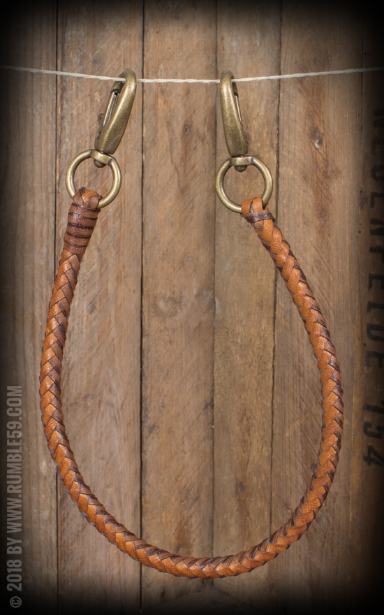 Leather Wallet Chain, braided