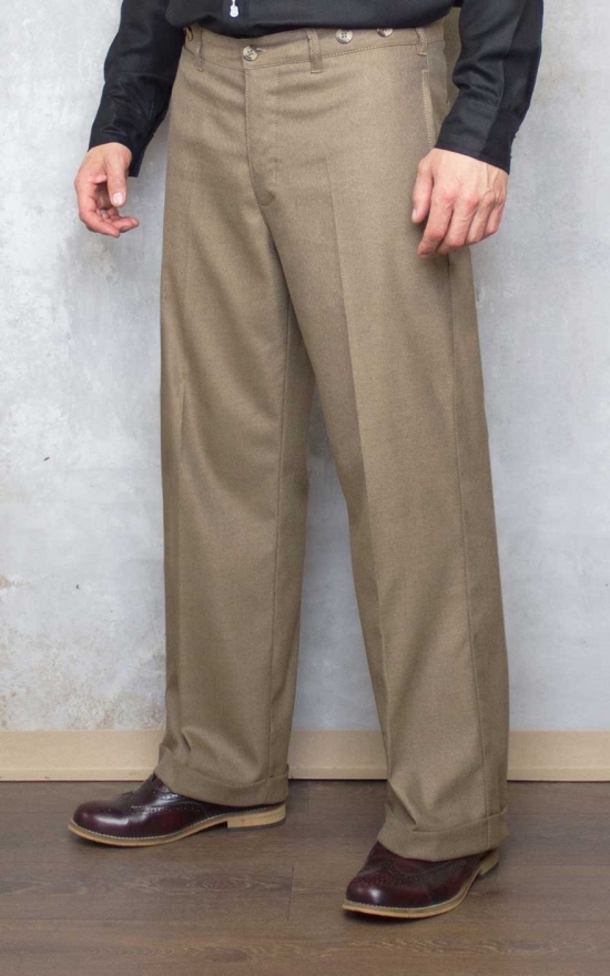 Vintage Washed Wide Work Trousers