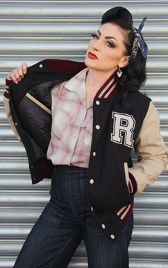 Baseball Jacket Four Aces  Rumble59 - Official Rumble59 Shop for Jeans,  Jackets & Clothing